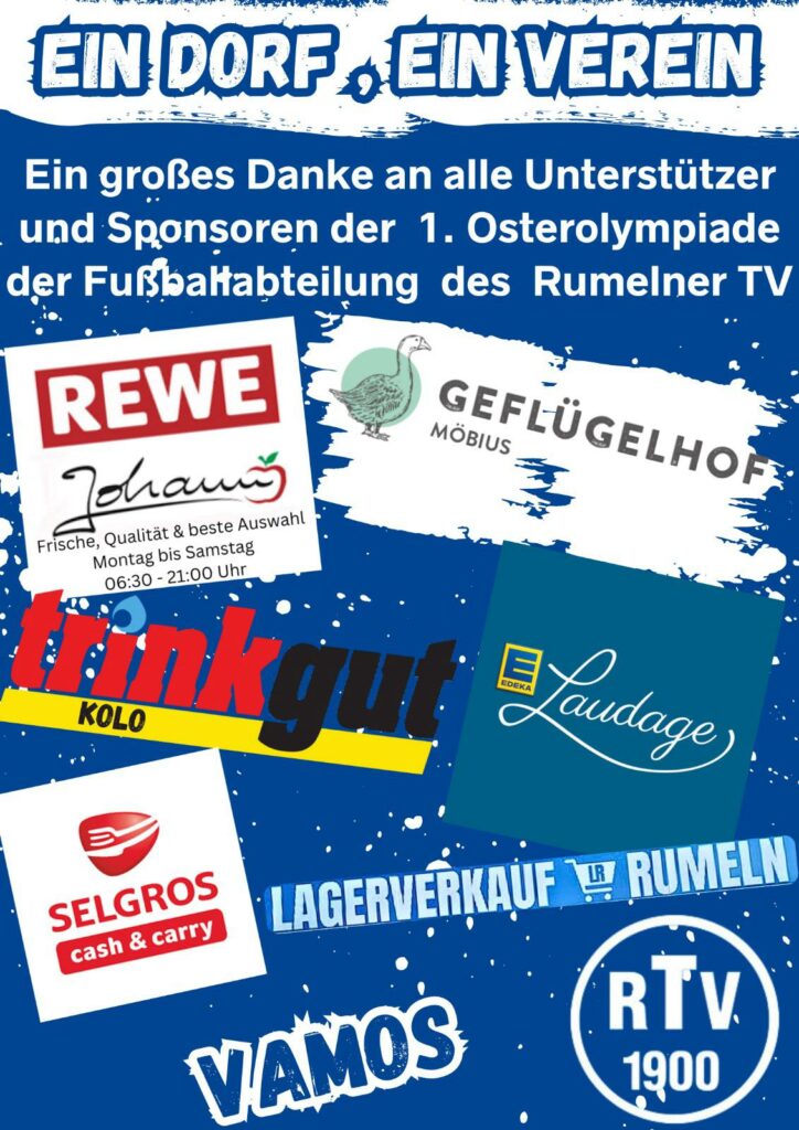 Plakat mit Logos der Sponsoren